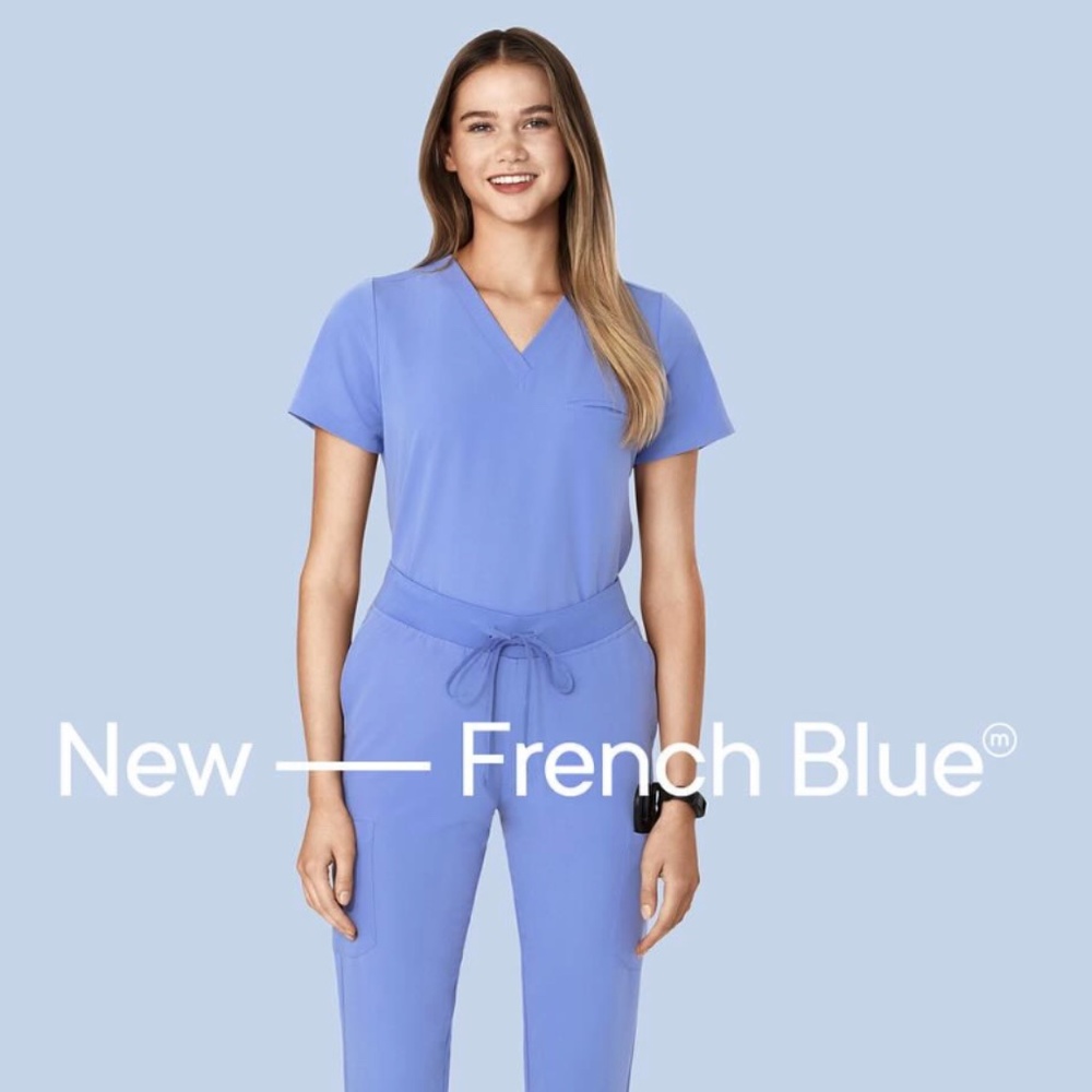 French Blue Women's Scrub Set